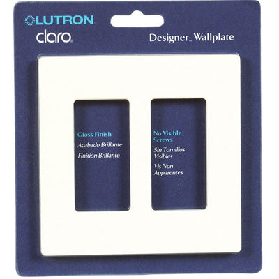 Lutron Claro Light Almond 2 gang Plastic Decorator Wall Plate