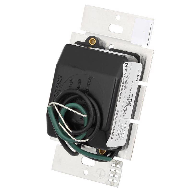Lutron 5 amps Single Pole Rotary Fan Control Ivory, White