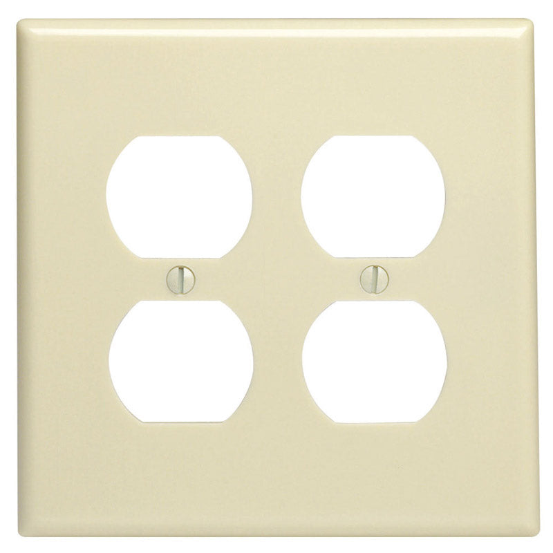 Leviton Ivory 2 gang Thermoset Plastic Duplex Wall Plate