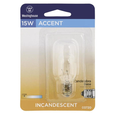 Westinghouse 15 W T7 Specialty Incandescent Bulb E12 (Candelabra) Warm White