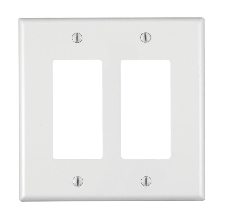 Leviton Decora White 2 gang Nylon Decorator Wall Plate