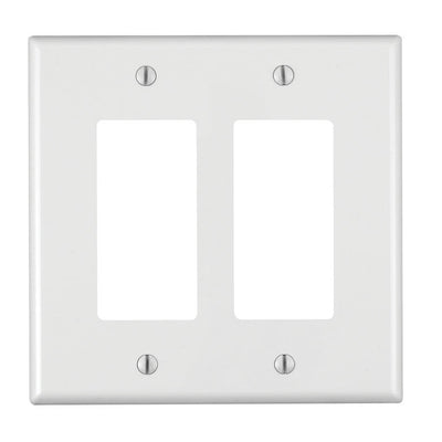 Leviton Decora White 2 gang Nylon Decorator Wall Plate