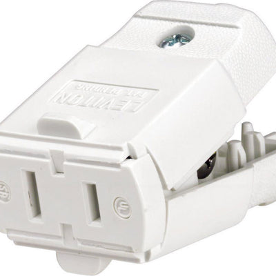 Leviton Commercial and Residential Thermoplastic Ground/Straight Blade Connector 1-15R