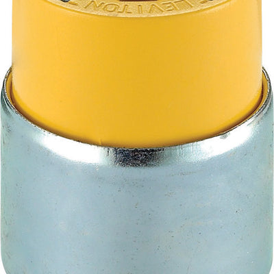 Leviton Commercial Armored Ground/Straight Blade Connector 5-15R 2 Pole 3 Wire
