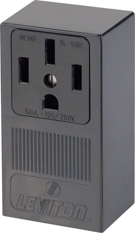 Leviton 50 amps 125/250 V Black Outlet 14-50R