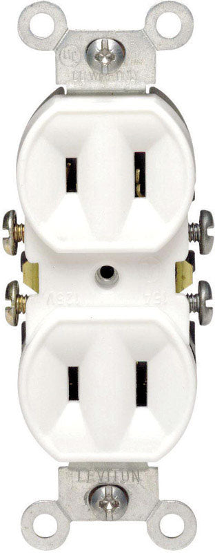 Leviton 15 amps 125 V Duplex White Outlet 1-15R
