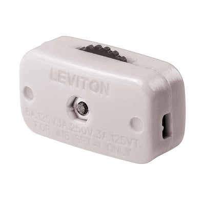 Leviton 6 amps Single Pole Feed Through Switch White