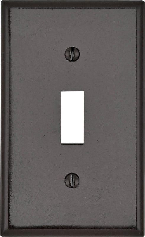Leviton Brown 1 gang Thermoset Plastic Toggle Wall Plate