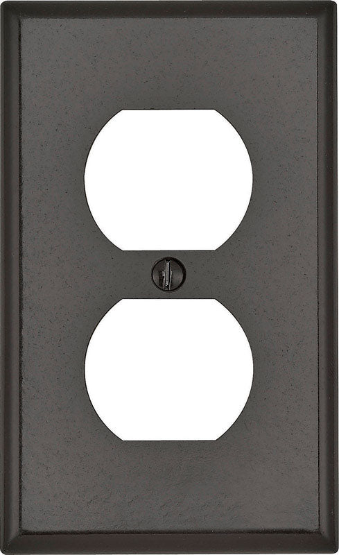 Leviton Brown 1 gang Thermoset Plastic Duplex Wall Plate