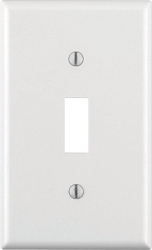 Leviton White 1 gang Thermoset Plastic Toggle Wall Plate