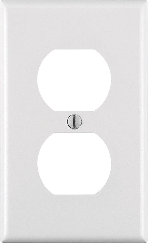 Leviton White 1 gang Thermoset Plastic Duplex Wall Plate