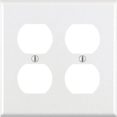 Leviton White 2 gang Thermoset Plastic Duplex Wall Plate