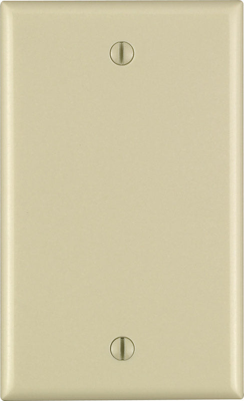Leviton Ivory 1 gang Thermoset Plastic Blank Wall Plate