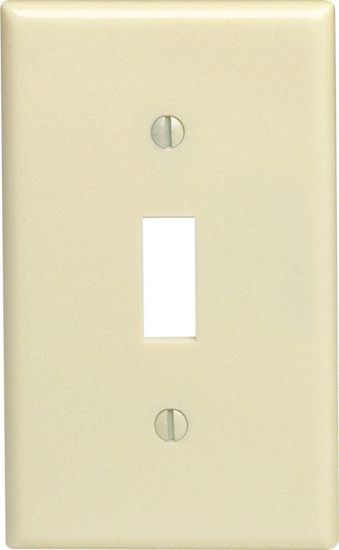Leviton Ivory 1 gang Thermoset Plastic Toggle Wall Plate