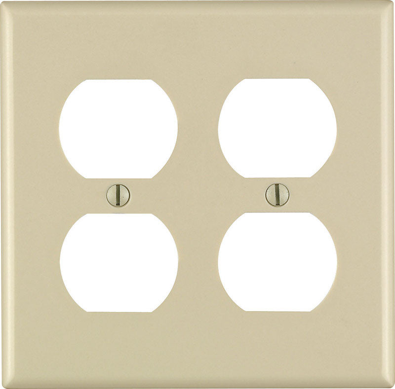 Leviton Ivory 2 gang Thermoset Plastic Duplex Wall Plate
