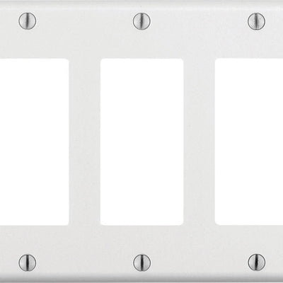 Leviton White 3 gang Thermoset Plastic Decorator Wall Plate