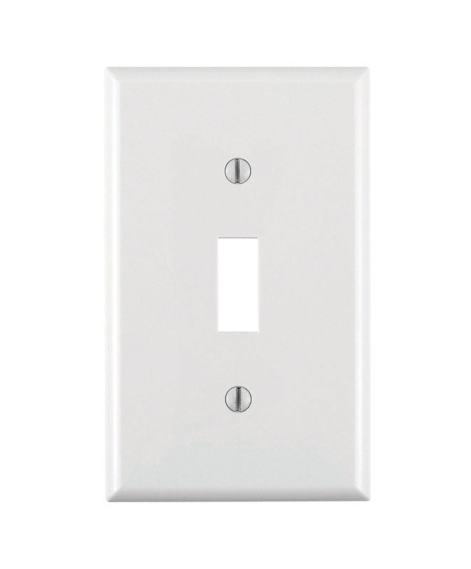 Leviton White 1 gang Thermoplastic Nylon Toggle Wall Plate
