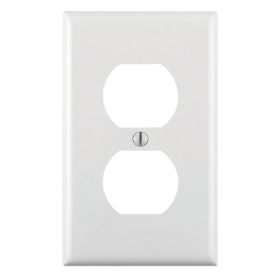 Leviton White 1 gang Thermoplastic Nylon Duplex Wall Plate