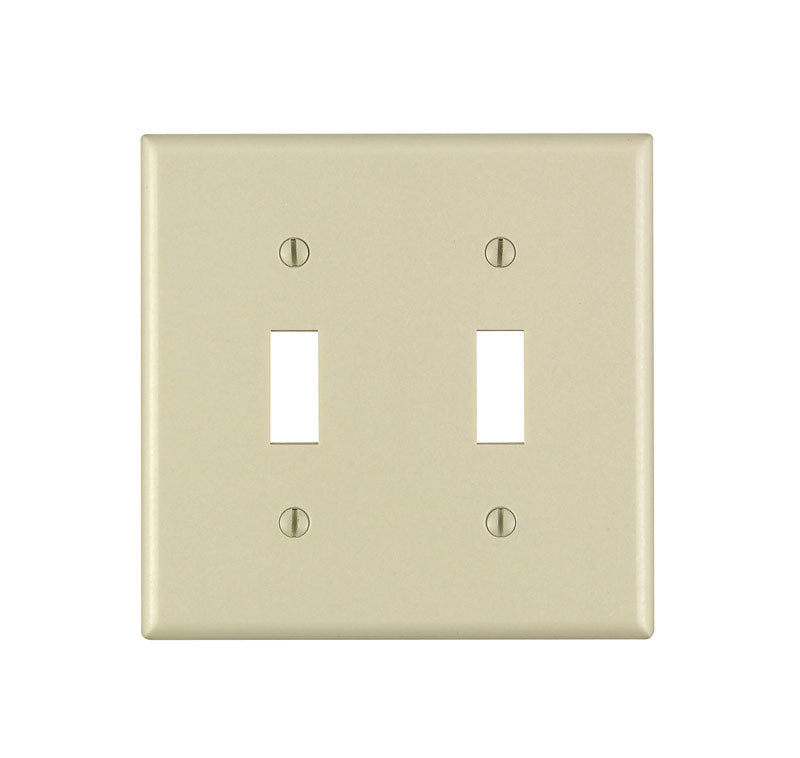 Leviton Ivory 2 gang Nylon Toggle Wall Plate