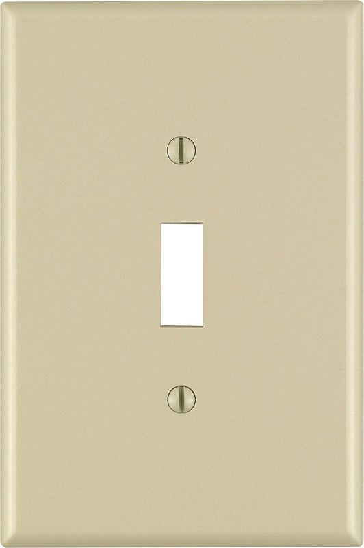 Leviton Ivory 1 gang Thermoset Plastic Toggle Wall Plate