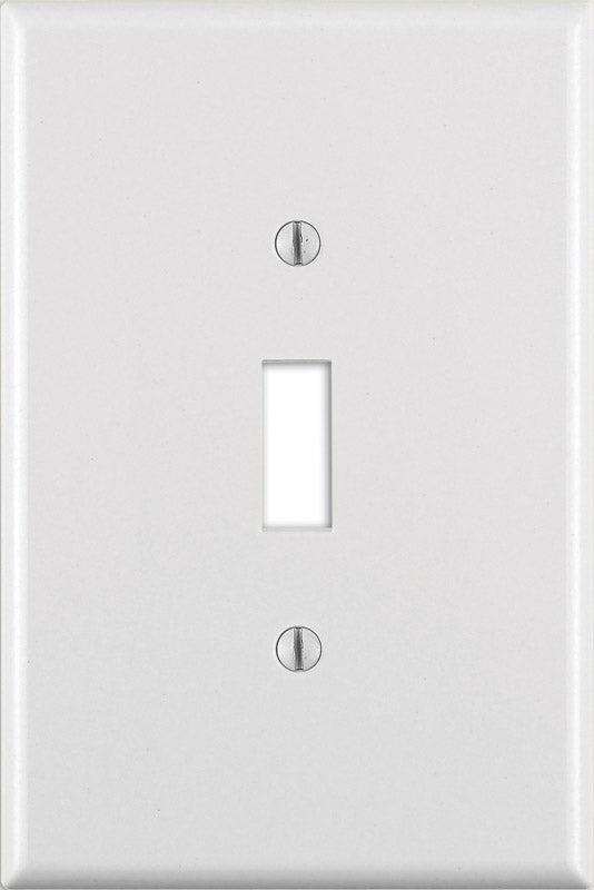 Leviton White 1 gang Thermoset Plastic Toggle Wall Plate