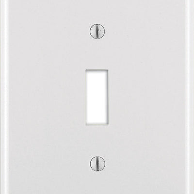 Leviton White 1 gang Thermoset Plastic Toggle Wall Plate