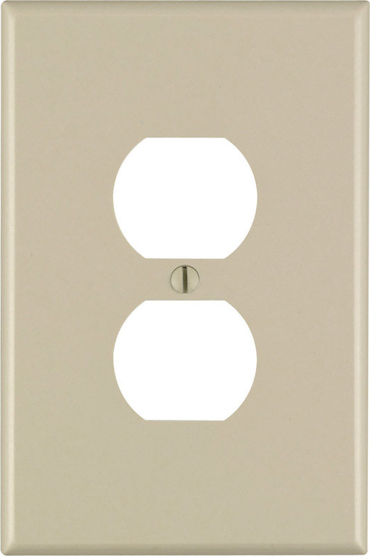 Leviton Ivory 1 gang Thermoset Plastic Duplex Wall Plate