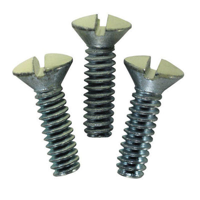 Leviton Ivory Metal Wall Plate Screws 20 pk