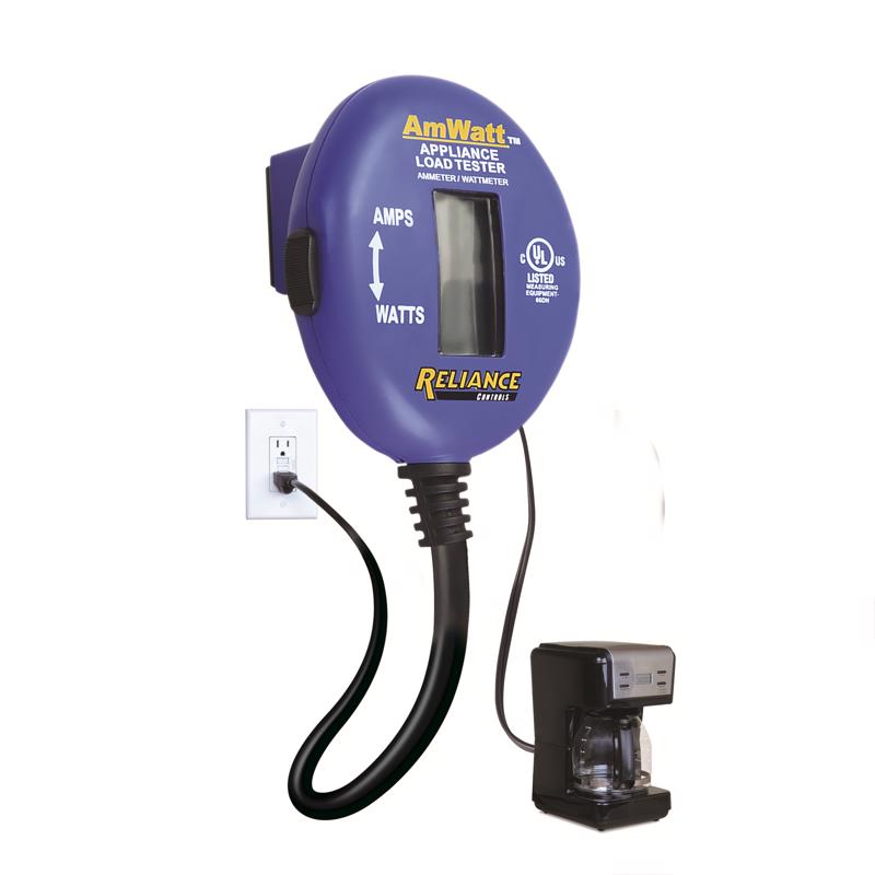 Reliance Controls Ammeter/Wattmeter Digital Appliance Load Tester 1 each