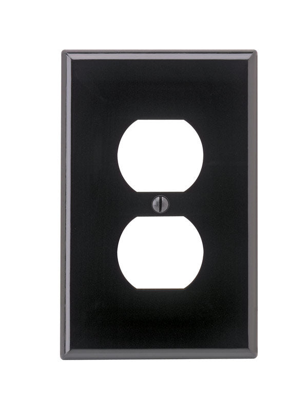 Leviton Black 1 gang Nylon Duplex Wall Plate