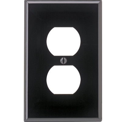 Leviton Black 1 gang Nylon Duplex Wall Plate