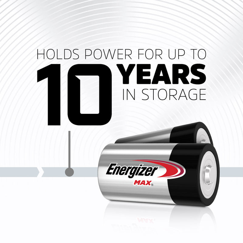 Energizer Max D Alkaline Batteries 4 pk Carded