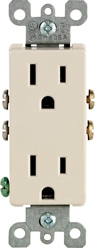 Leviton Decora 15 amps 125 V Duplex Light Almond Outlet 5-15R