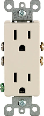 Leviton Decora 15 amps 125 V Duplex Light Almond Outlet 5-15R