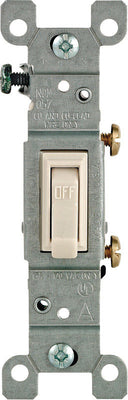 Leviton 15 amps Single Pole Toggle AC Quiet Switch Light Almond