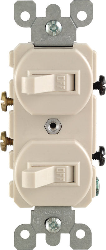 Leviton 15 amps Single Pole Toggle Switch Light Almond