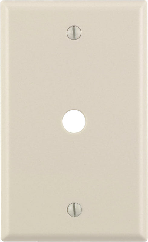 Leviton Almond 1 gang Thermoset Plastic Cable/Telco Wall Plate