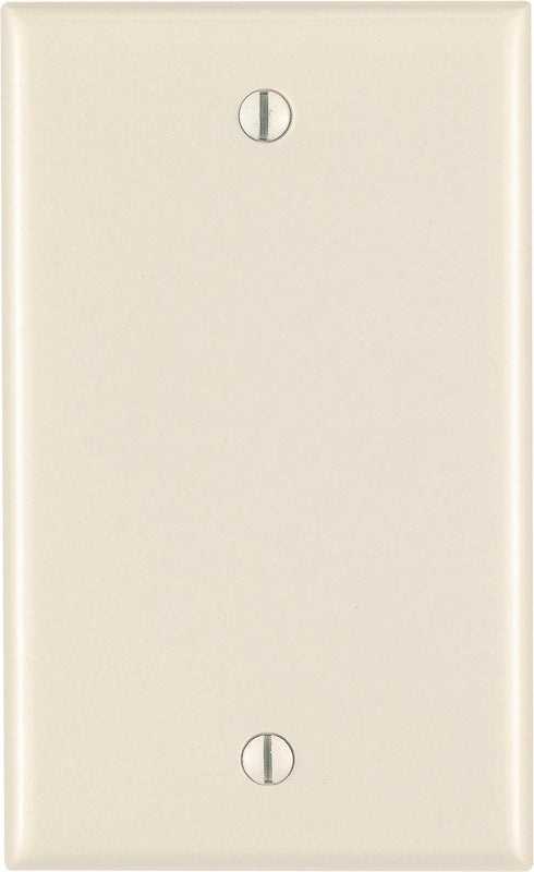 Leviton Almond 1 gang Thermoset Plastic Blank Wall Plate