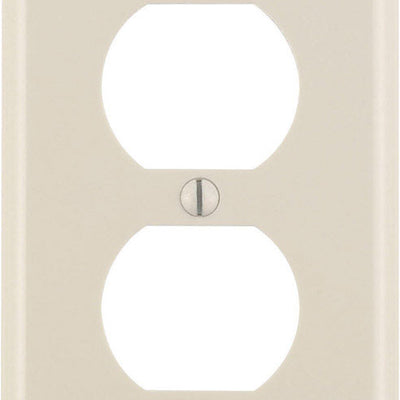 Leviton Almond 1 gang Thermoset Plastic Duplex Wall Plate