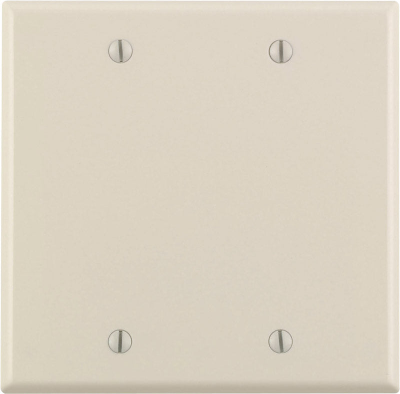 Leviton Almond 2 gang Thermoset Plastic Blank Wall Plate