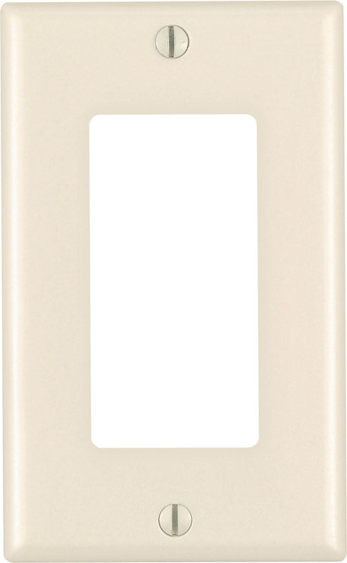 Leviton Decora Almond 1 gang Thermoset Plastic Decorator Wall Plate