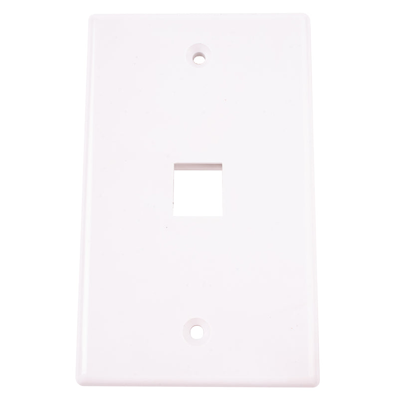 Monster Just Hook It Up White 1 gang Plastic Keystone Wall Plate