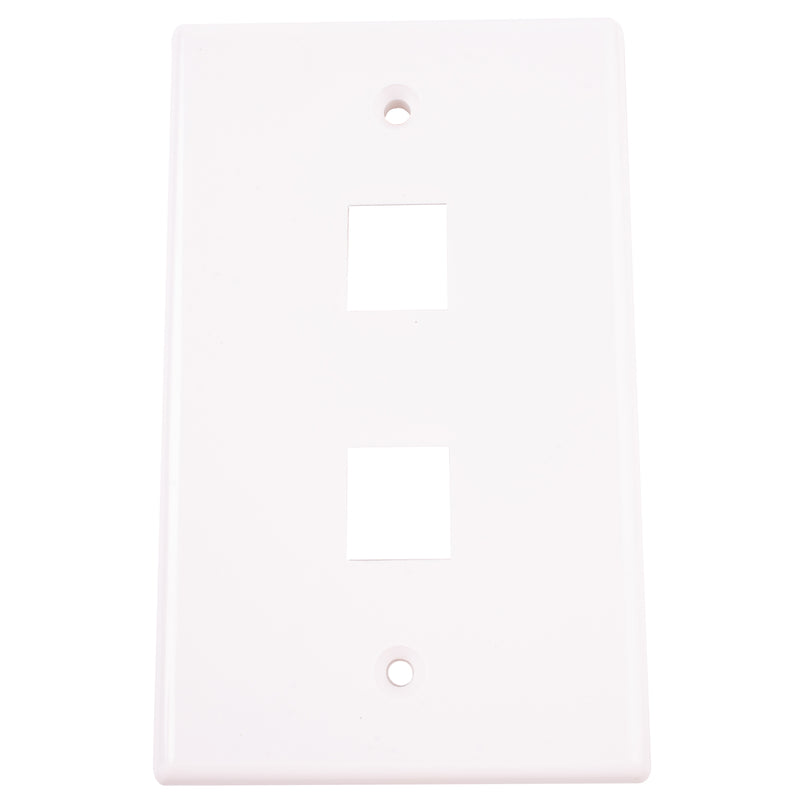 Monster Just Hook It Up White 2 gang Plastic Keystone Wall Plate