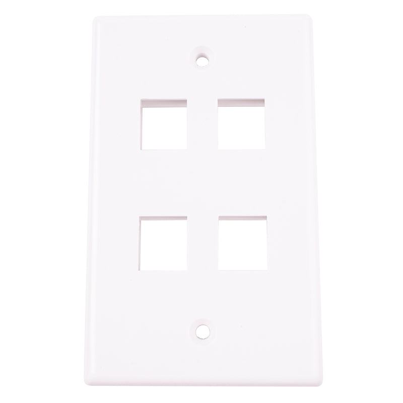 Monster Just Hook It Up White 4 gang Plastic Keystone Wall Plate