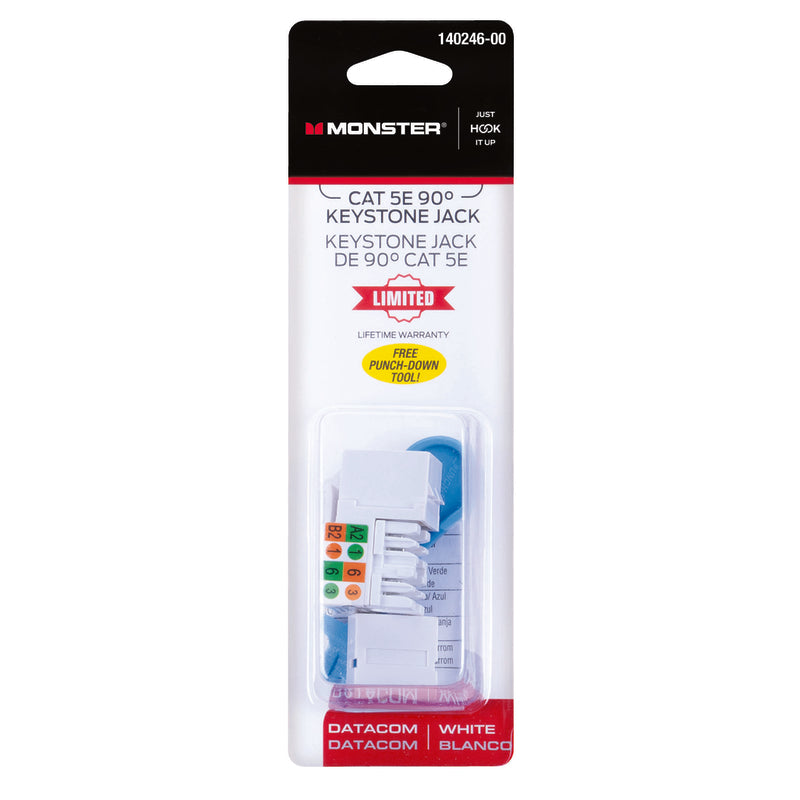 Monster Just Hook It Up Cat-5E Keystone Jack 350 MHz