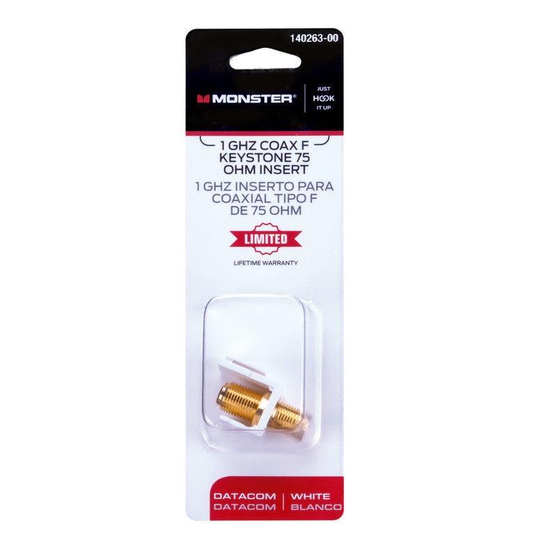 Monster Just Hook It Up F-Connector F Coaxial  Connector Keystone Insert