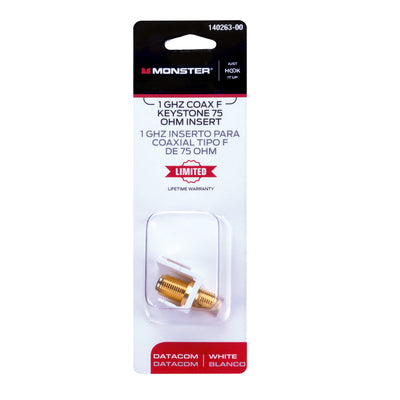 Monster Just Hook It Up F-Connector F Coaxial  Connector Keystone Insert