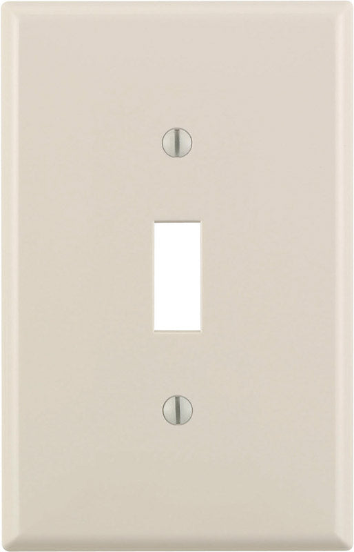 Leviton Almond 1 gang Nylon Toggle Wall Plate