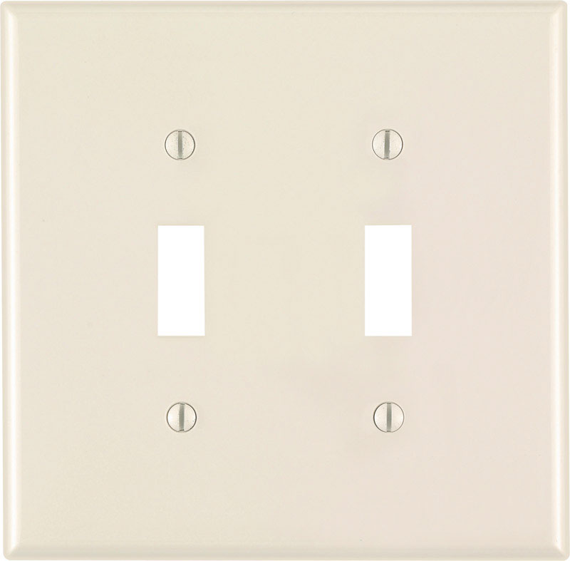 Leviton Almond 2 gang Nylon Toggle Wall Plate