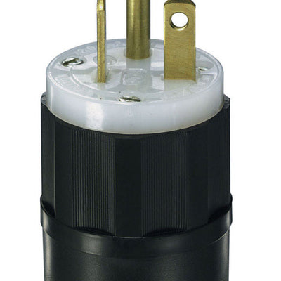 Leviton Industrial Nylon Ground/Straight Blade Plug 6-20P 18-10 AWG 2 Pole 3 Wire